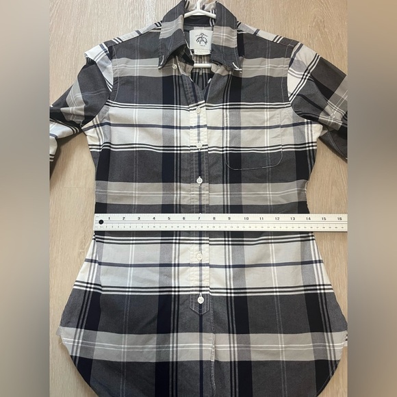 Brooks Brother Black Fleece Men’s Dress Shirt Checkered - Picture 8 of 9